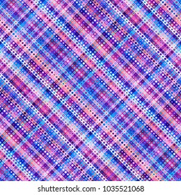Seamless background. Geometric abstract diagonal plaid pattern in low poly pixel art style.