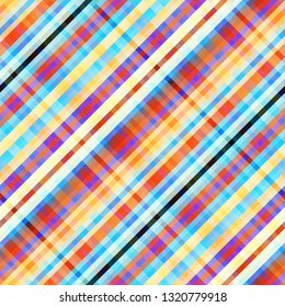 Seamless background. Geometric abstract diagonal plaid pattern in low poly pixel art style. Pastel colors. Vector image.