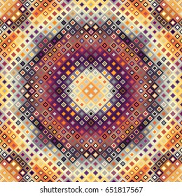 Seamless background. Geometric abstract diagonal pattern in low poly pixel art style.