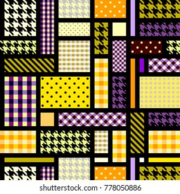 Seamless background. Geometric abstract diagonal pattern in a patchwork style.