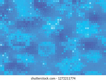 Seamless background. Geometric abstract background in low poly pixel art style. Polka dot pattern on low poly background.