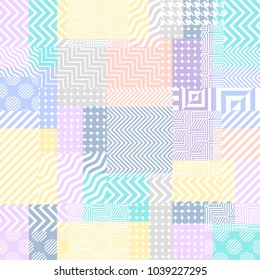 Seamless background. Geometric abstract pattern in a patchwork style. Vector image.