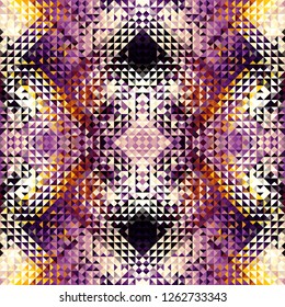 Seamless background. Geometric abstract pattern in low poly style. Effect of a glass. Vector image.