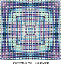 Seamless background. Geometric abstract symmetric pattern in low poly pixel art style. Polka dot pattern on low poly background.