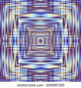 Seamless background. Geometric abstract symmetric pattern in low poly pixel art style. Polka dot pattern on low poly background.