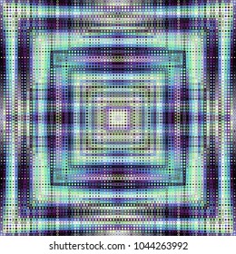 Seamless background. Geometric abstract symmetric pattern in low poly pixel art style. Vector image.