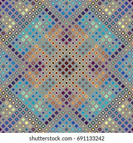 Seamless background. Geometric abstract symmetric pattern in low poly pixel art style.