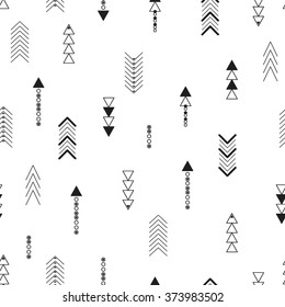 Seamless background of geometric arrows