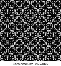 Seamless background, geometric black and white pattern