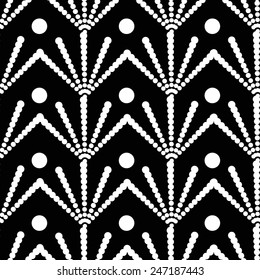 Seamless background, geometric black and white pattern