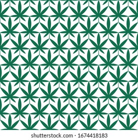 Seamless Background geometric cannabis Leaf, vector illustration. Great for backgrounds, fabrics, wrapping paper, etc.