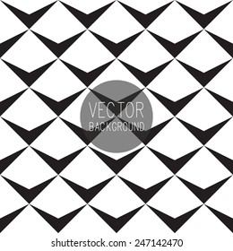 Seamless background with geometric design. Black and White Vector Illustration.