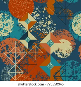 Seamless background of geometric elements.