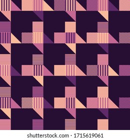 Seamless background with geometric minimalistic shapes. Objects with different textures. Simple design. Can be used for social media, posters, email, print, ads designs.