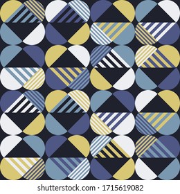 Seamless background with geometric minimalistic shapes. Objects with different textures. Simple design. Can be used for social media, posters, email, print, ads designs.
