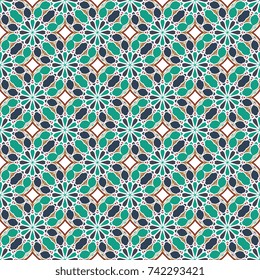 Seamless background with geometric pattern. Abstract background of geometric shapes. Geometric mosaic for tiles. Wallpaper pattern