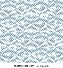 Seamless background in the geometric pattern  of blue colors. Vector illustration. Wallpaper, print packaging, textiles.