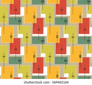 Seamless background with geometric pattern. Ideal for printing on fabric or paper. Vector illustration.