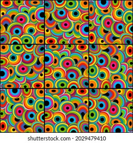 Fondo sin soldadura con un patrón geométrico. Formas ovaladas y de círculo