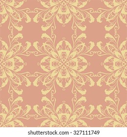 Seamless background with geometric patterns in pastel colors