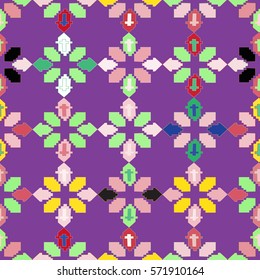 Seamless background with geometric shapes