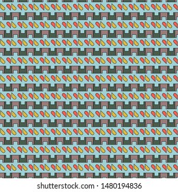 Seamless background with geometric shapes. It can be used for decoration of textile, paper and other surfaces.