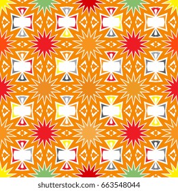 Seamless background with geometric shapes. Geometric mosaic