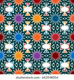 Seamless background with geometric shapes. Geometric mosaic