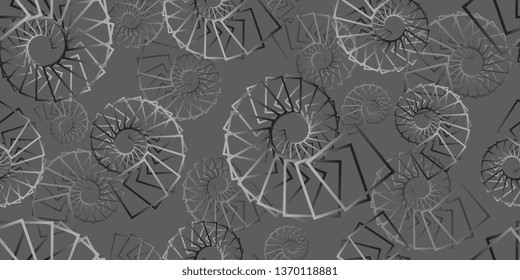 Seamless background. Background of geometric shapes. Spirals. Texture of the twisted spirals. Vector graphics