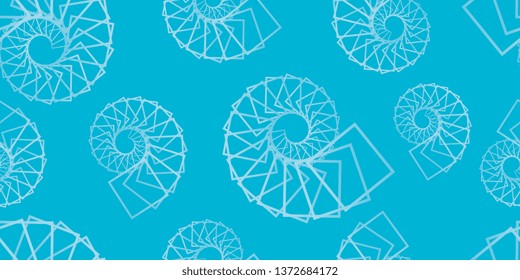 Seamless background. Background of geometric shapes. Spirals. Texture of the twisted spirals. Vector graphics
