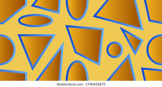 Seamless background of geometric shapes. Seamless vector illustration. Geometric figures. Vector eps-10