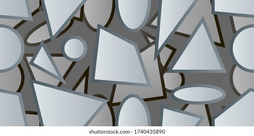 Seamless background of geometric shapes. Seamless vector illustration. Geometric figures. Vector eps-10