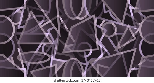 Seamless background of geometric shapes. Seamless vector illustration. Geometric figures. Vector eps-10