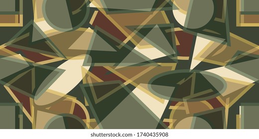 Seamless background of geometric shapes. Seamless vector illustration. Geometric figures. Vector eps-10