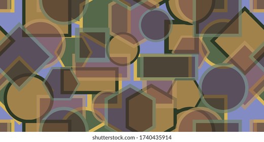 Seamless background of geometric shapes. Seamless vector illustration. Geometric figures. Vector eps-10