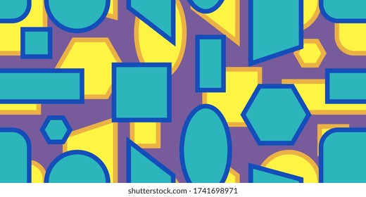 Seamless background of geometric shapes. Seamless vector illustration. Geometric figures. Vector eps-10