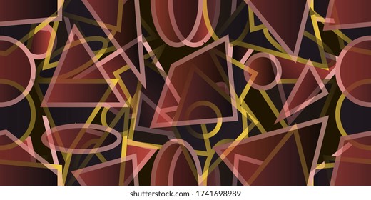Fondo de formas geométricas sin inconvenientes. Ilustración vectorial sin inconvenientes. Cifras geométricas. Vector eps-10