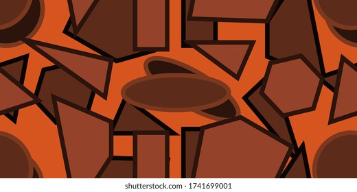 Seamless background of geometric shapes. Seamless vector illustration. Geometric figures. Vector eps-10