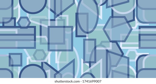 Seamless background of geometric shapes. Seamless vector illustration. Geometric figures. Vector eps-10