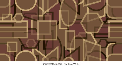 Seamless background of geometric shapes. Seamless vector illustration. Geometric figures. Vector eps-10