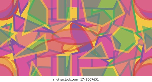 Seamless background of geometric shapes. Seamless vector illustration. Geometric figures. Vector eps-10