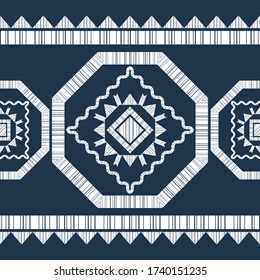Seamless background. Geometry. Design with manual hatching. Ethnic boho ornament. Tribal motif. Vector illustration for web design or print.