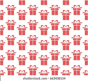 Seamless background with gifts