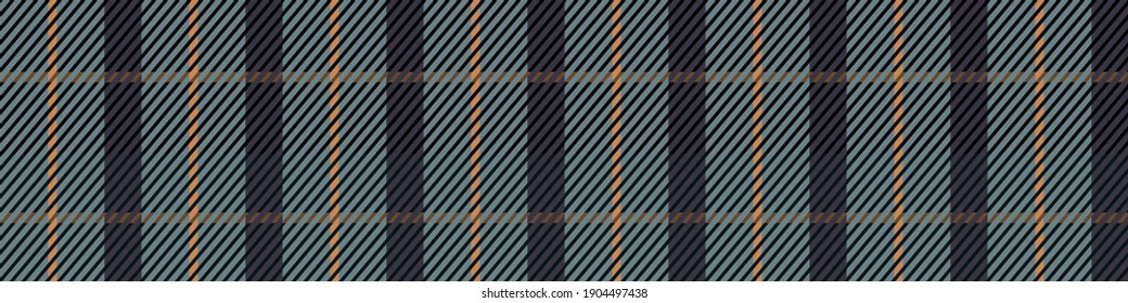 Seamless background gingham tartan fabric gender neutral border. Simple traditional highland flannel print banner. Scottish retro plaid edging fashion trim. 