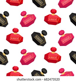 Seamless background from a glamorous perfume. Pattern.