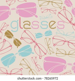  seamless background with Glasses