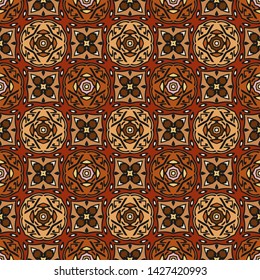 Seamless background in gold .Vector illustration. Use this pattern in the design of carpet, shawl, pillow, textile, ceramic tiles 