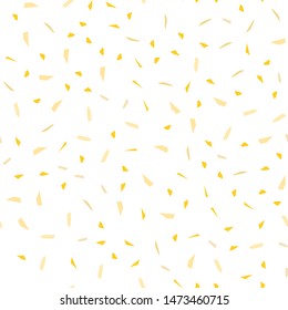 Seamless Background with Golden confetti. Falling streamers, confetti.  Bright festive, festival pattern for party invites, wedding, cards, phone Wallpapers. Vector illustration