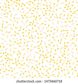 Seamless Background with Golden confetti. Falling streamers, confetti.  Bright festive, festival pattern for party invites, wedding, cards, phone Wallpapers. Vector illustration