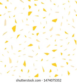 Seamless Background with Golden confetti. Falling streamers, confetti.  Bright festive, festival pattern for party invites, wedding, cards, phone Wallpapers. Vector illustration